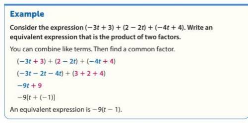 Is it possible for -9t + 9 having the product of two factors in a way that is not shown in the Exam