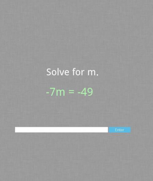 One-Step Equations Solve for m