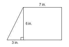 The scale drawing has a scale of 1 inch:9 yards. What is the total area of the composite figure tha