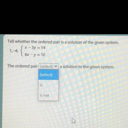 Tell whether the ordered pair is a solution of the given system.