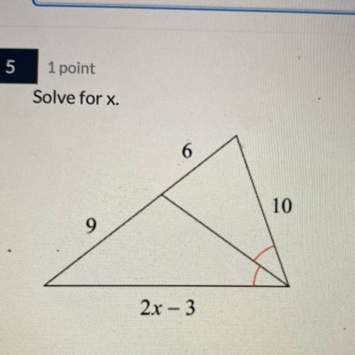 Solve for x.
2x - 3
HELP ASAP