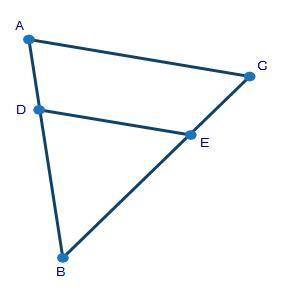 Use ΔABC below to answer the question that follows:

Triangle ABC with sides BA and BC intersected