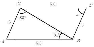 What is the value of angle x