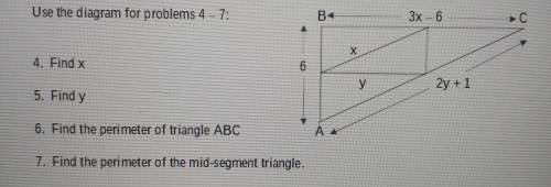 The triangle in the middle is a midsegment triangle, please help!!!
