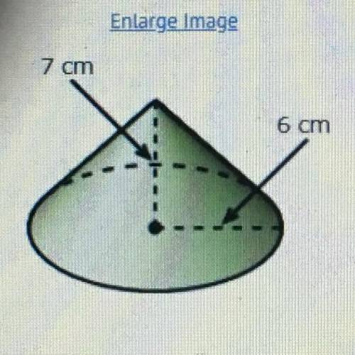 Consider a sphere with the same radius (r = 6) as the cone shown.

What is the difference in the v