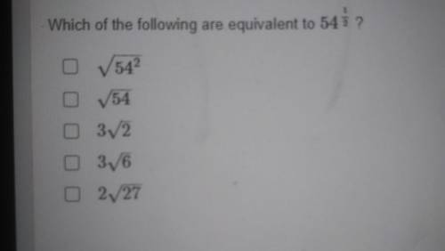 Which of the following is equivalent to 54 1/2