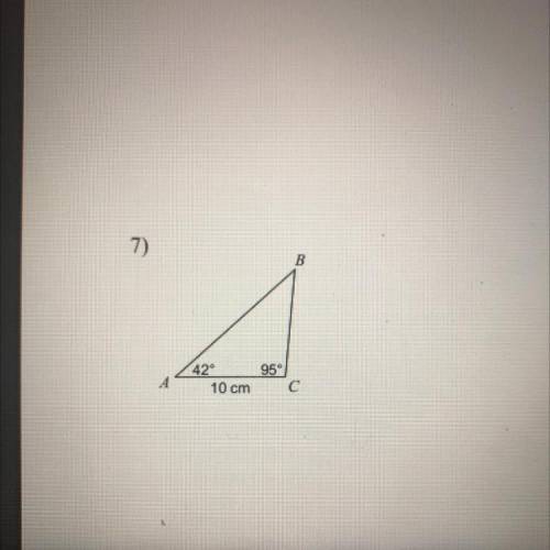 Find the area of each triangle to the nearest tenth