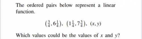 Which values could be the values of x and y?