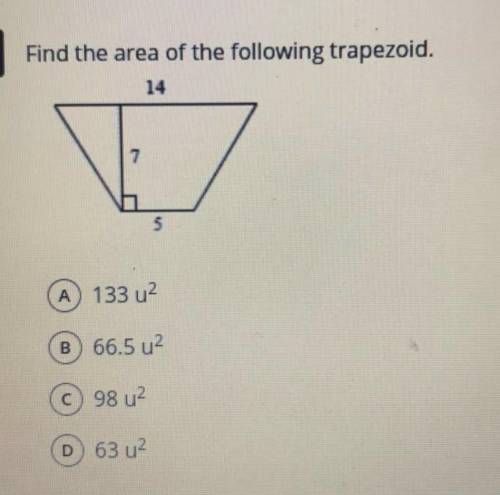 Find the following area of this trapezoid.