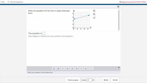 FREE BRAINILST FOR FIRST ANSWER
Write an equation for the line in slope-intercept form.
