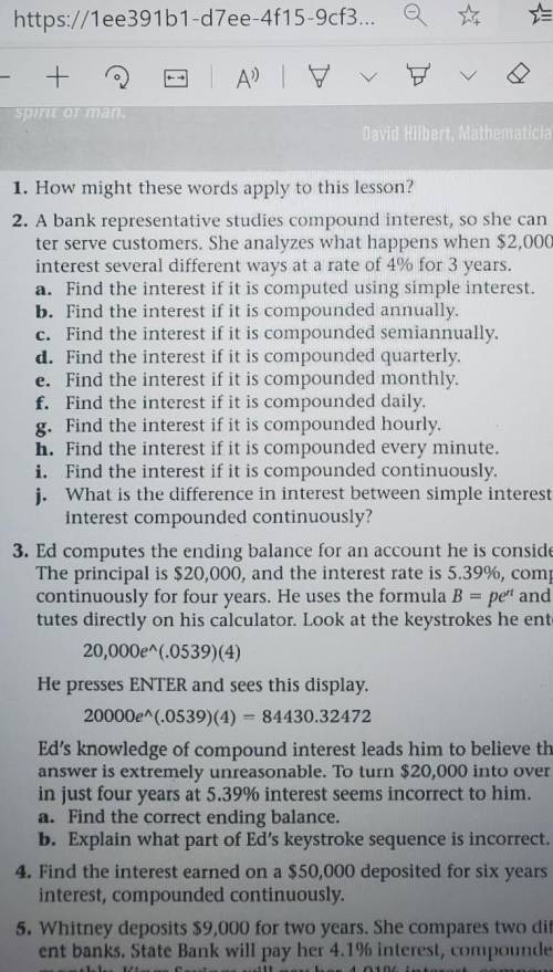 Question 2 a-g I need help