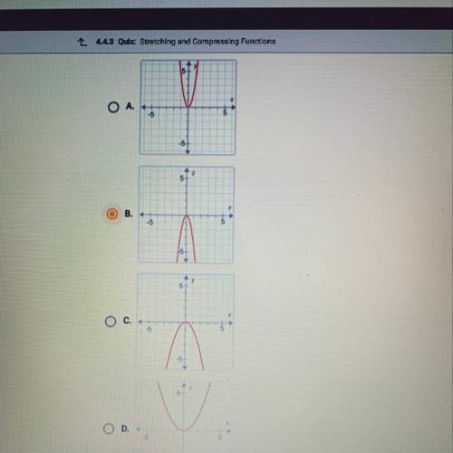 Suppose f(x) = x2. What is the graph of g(x)=1/2f(x)?