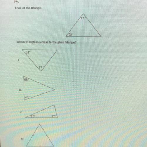 What triangle is similar to the given one?