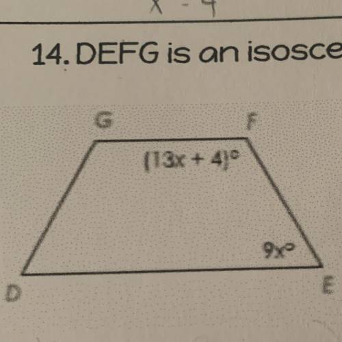 DEFG is an isosceles trapezoid