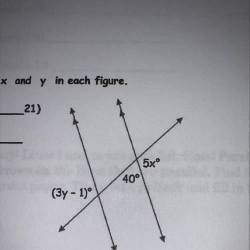 Find X and Y in each figure