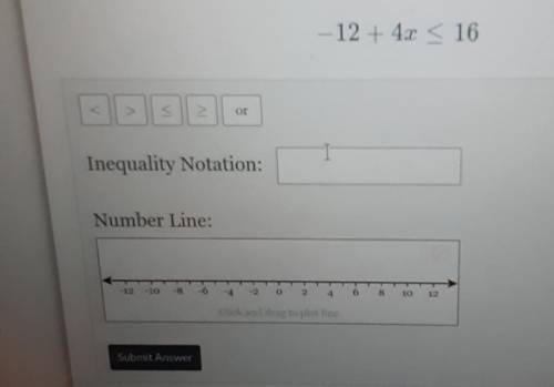 Solve the inequality and graph the solution on the line provided