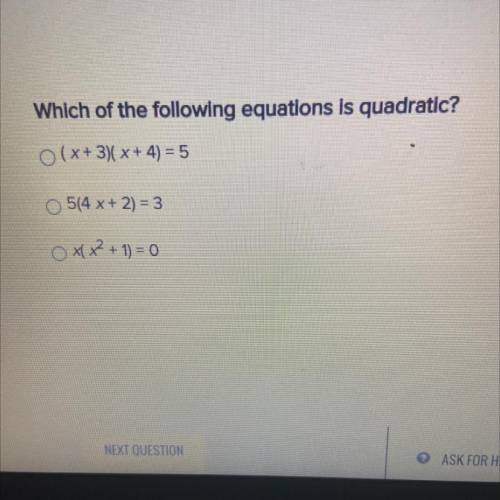 Which of the following equations is quadratic?
