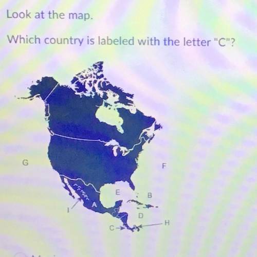 Which country is labeled with the letter C?
G
F
E
re
B
-H