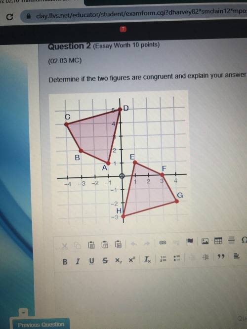 PLEASE HELP ME (20 Points)

Determine if the two figures are congruent and explain your answer usi