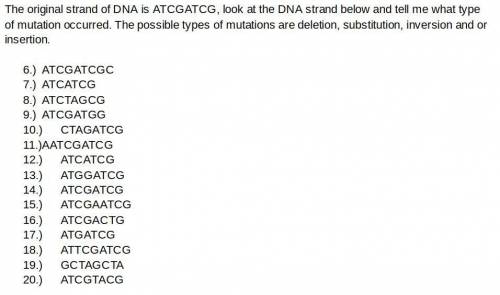 PLS HELP ITS DNA MUTATIONS AND IDK WHAT TO DO