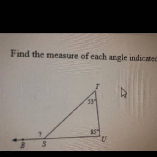 Find the measure of the each angle indicated plz
