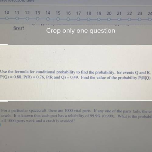 Help please 

Use the formula for conditional probability to find the probability: for events