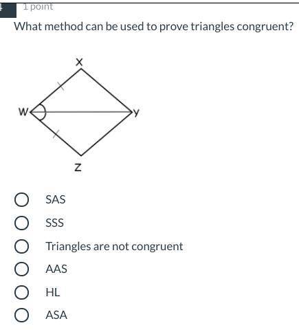 What method can be used to prove triangles congruent?