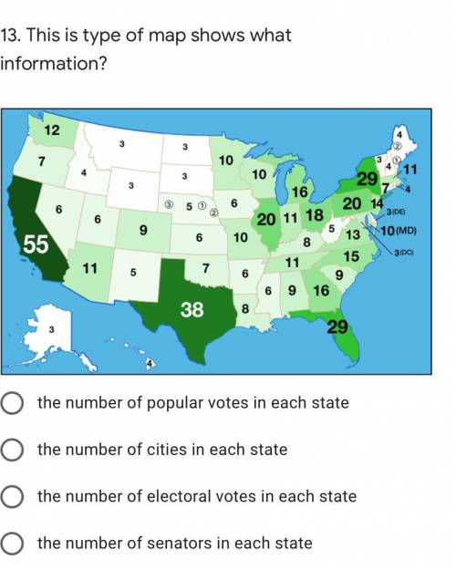 13. This is type of map shows what information?