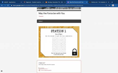 PLS HELP

May the Force be with You4 Digit Lock *Enter 4 digit number code with no spaces