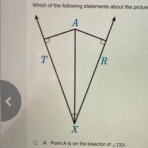 Which of the following statements about the picture are true? select all that apply. A. Point A is