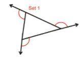 The sum of the three EXTERIOR angle measures of a triangle is _________

A. 90
B. 180
C. 270
D. 36
