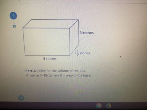 Solve the volume of the box! Help ASAP also you get extra points <3.