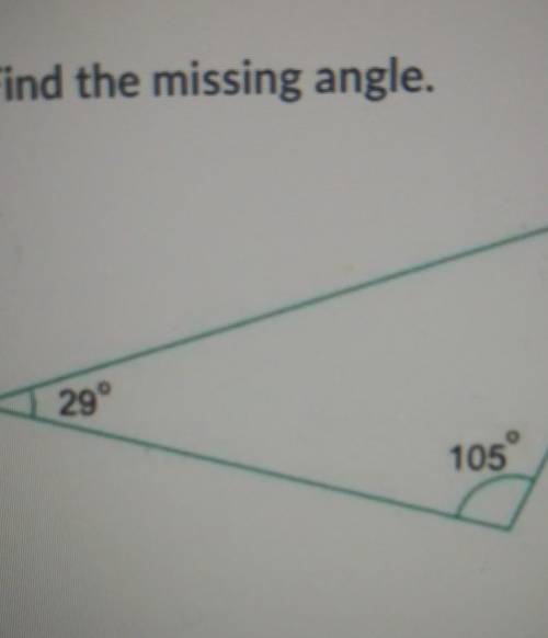 Find the missing angle I will mark you