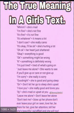 All my ladies repost what girls actually mean