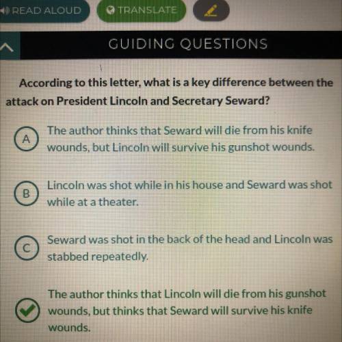 According to this letter, what is a key difference between the attack on the president Lincoln and