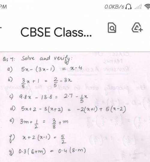 Solve and verify please solve