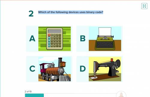 PLEASE HELP AND FASTWhich of the following devices uses binary code?