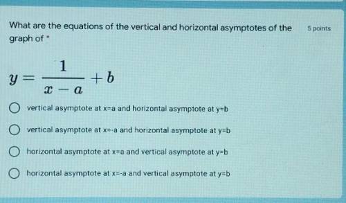 What are the equations of the vertical and horizontal asymptotes of the graph of?