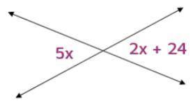 Solve for x and find the missing angles.