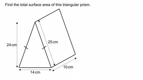 Find the total surface area of this prism. :)