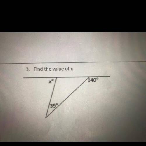 Find the value of x....