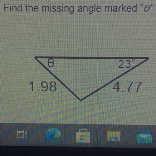 PLEASE HELP DONT SKIP 
find the missing angle marked “0”?