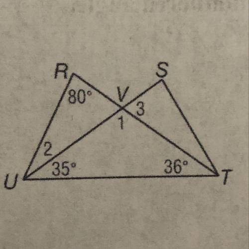 Find the measures of each numbered angle