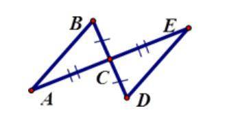 C is the midpoint of Line Segment BD and line segment AE. Which postulate proves that the triangles