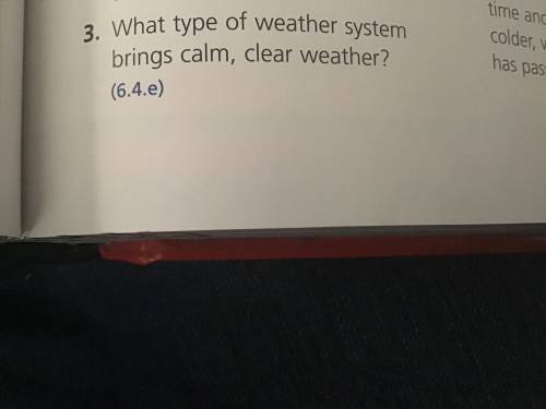 What type of weather system brings calm, clear weather?