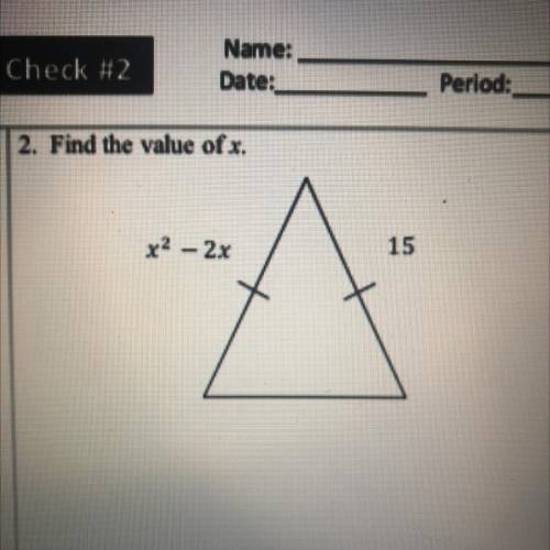 Please help me find the value of x!!