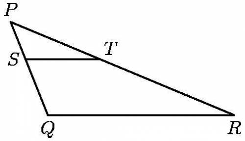 In the diagram below, ST is parallel to QR. angle P is 40 degrees, and QST is 2R+8. Find the measur