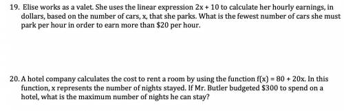 Please help, I need to study for a math test on Thursday, but I'm stuck on these three questions. P