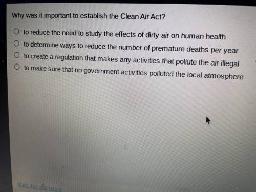 Why was it important to establish the clean air act