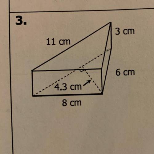 What is the surface area of a triangular prism. SHOW ALL WORK!